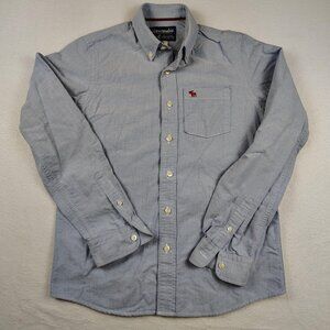 Abercrombie Oxford Button Down Shirt Boys Youth XL Blue Preppy